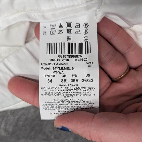 Brax - Mel style Chino trousers white size 26 NWOT - Picture 9 of 12